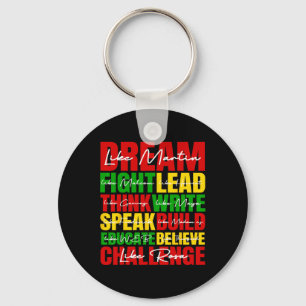 Dream Black History Month Juneteenth African Ameri Keychain