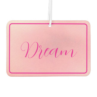 "Dream" Bright Pink Letter Gradient Pink Air Freshener