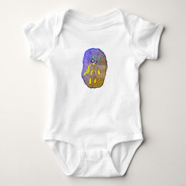 Dream Bug Cartoon Baby Bodysuit (Front)