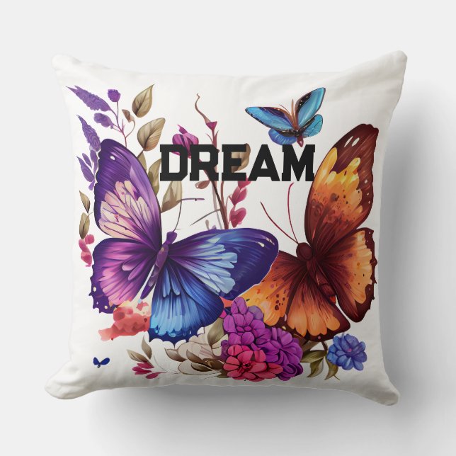 Dream Butterfly Pillow  (Front)