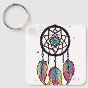Dream Catcher Aluminum Square Keychain