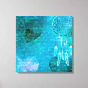 Dream Catcher and Hearts Canvas Print