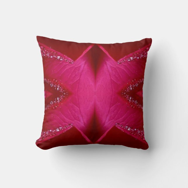 Dream Catcher Art - Rose Petal Graphics Throw Pillow (Front)