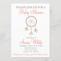 Dream Catcher Baby Shower Invitation