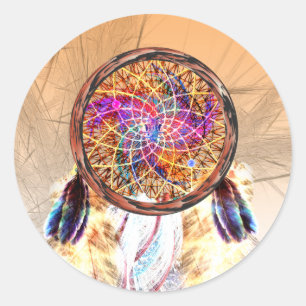 Dream Catcher Classic Round Sticker