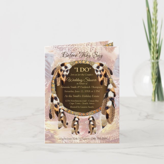 Dream Catcher Couple Shower Invitation (Front)