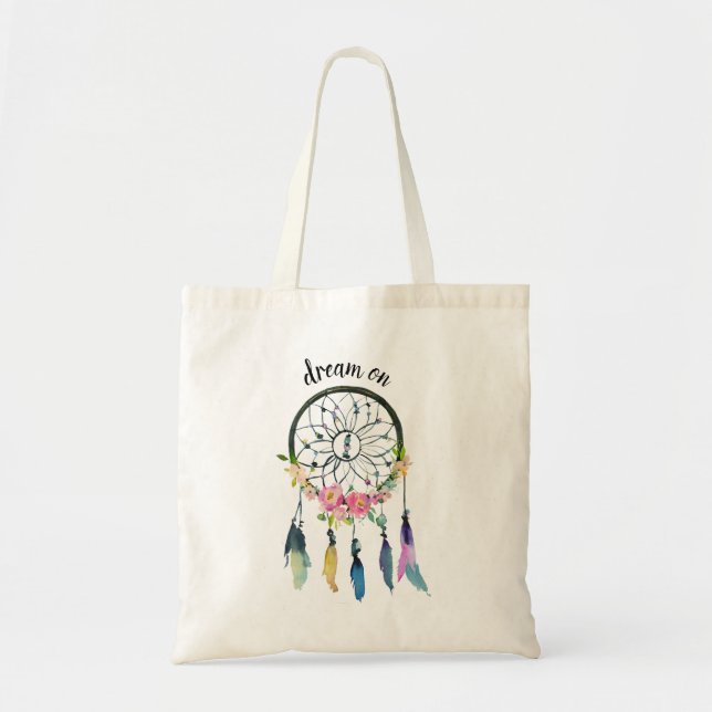 Dream Catcher Feather Tote Bag (Front)