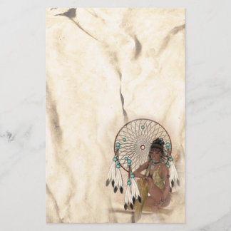 Dream Catcher  Indian Maiden Native American  Stat