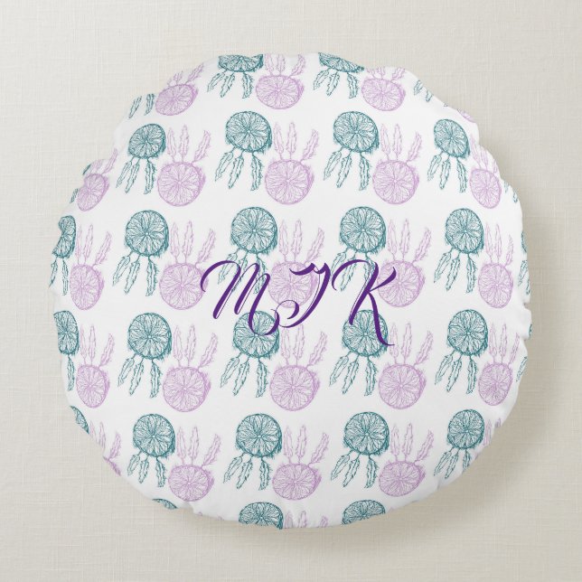 Dream catcher Monogram Pillow (Front)