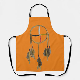 Dream Catcher Orange All-Over Medium Print Apron