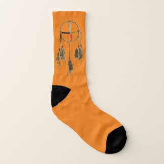 Dream Catcher Orange All-Over-Print Socks