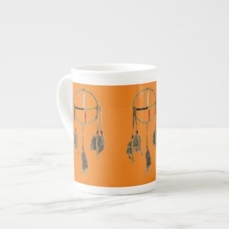 Dream Catcher Orange Bone China Mug