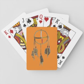 Dream Catcher Orange Classic Playing Cards