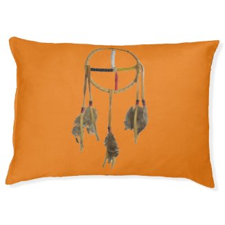 Dream Catcher Orange Dog Bed