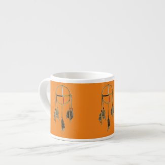 Dream Catcher Orange Espresso Mug