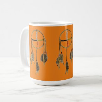 Dream Catcher Orange Large Classic Mug