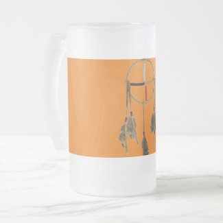 Dream Catcher Orange Large Frosted Mug