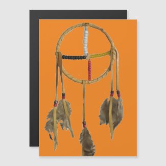 Dream Catcher Orange Magnetic Card