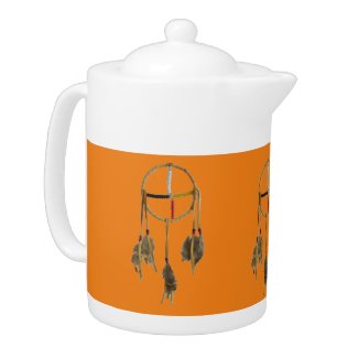 Dream Catcher Orange Medium Teapot