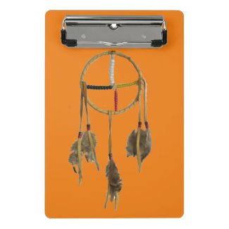 Dream Catcher Orange Mini Clipboard