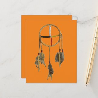 Dream Catcher Orange Paper Sheet