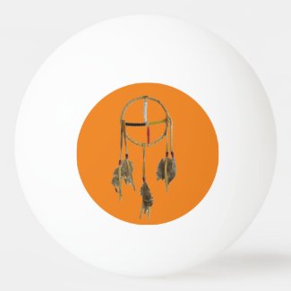 Dream Catcher Orange Ping Pong Ball