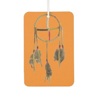 Dream Catcher Orange Rectangle Air Freshener