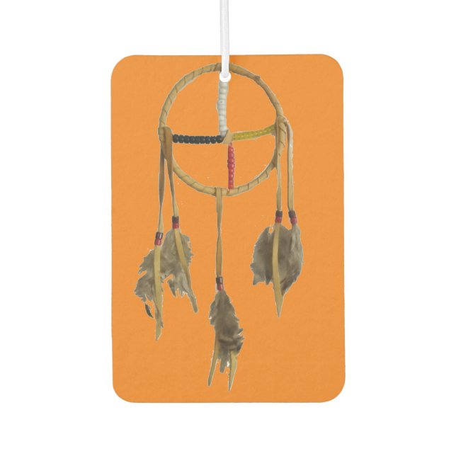 Dream Catcher Orange Rectangle Air Freshener (Front)