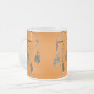 Dream Catcher Orange Small Frosted Mug