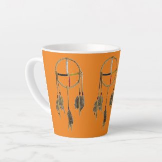Dream Catcher Orange Small Latte Mug