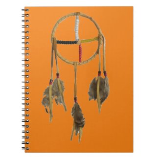 Dream Catcher Orange Spiral Photo Notebook
