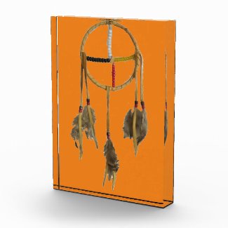 Dream Catcher Orange Vertical Photo Block