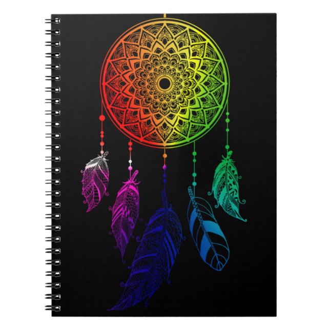 Dream Catcher Rainbow Colours Notebook (Front)
