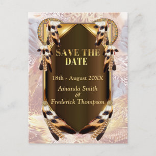 Dream Catcher  Save the Dates Announcement Postcard