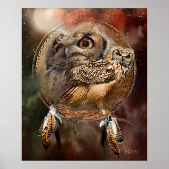 Dream Catcher Series-Spirit Of The Owl Poster (Front)