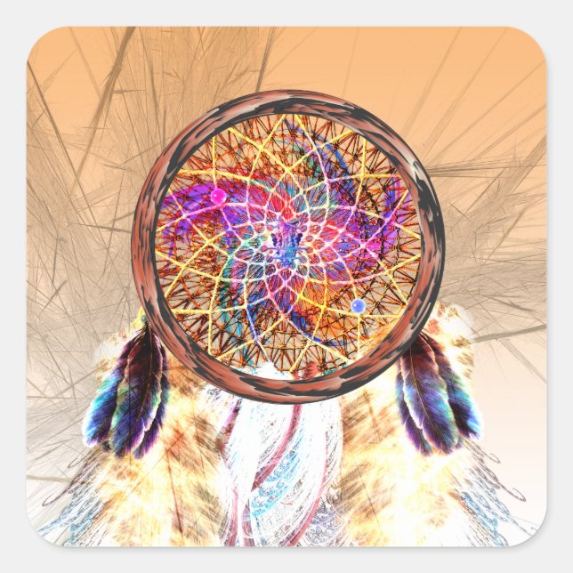 Dream Catcher Square Sticker (Front)
