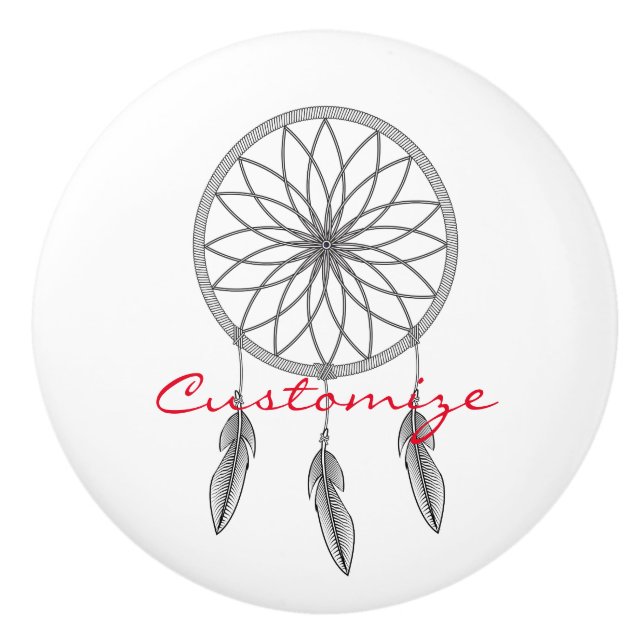 Dream-catcher Thunder_Cove Ceramic Knob (Front)