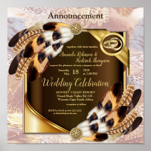 Dream Catcher wedding Announcement Poster