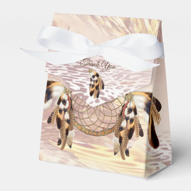 Dream Catcher Wedding Favor Box (Front Side)