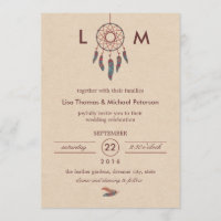 Dream Catcher Wedding Invitation
