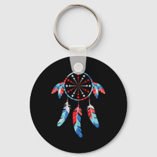 Dream Catcher Wind Chimes 4TH Of July Keychain