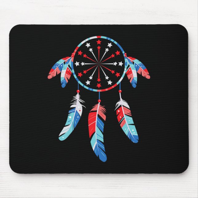 Dream Catcher Wind Chimes 4th Of July  Mouse Pad (Front)