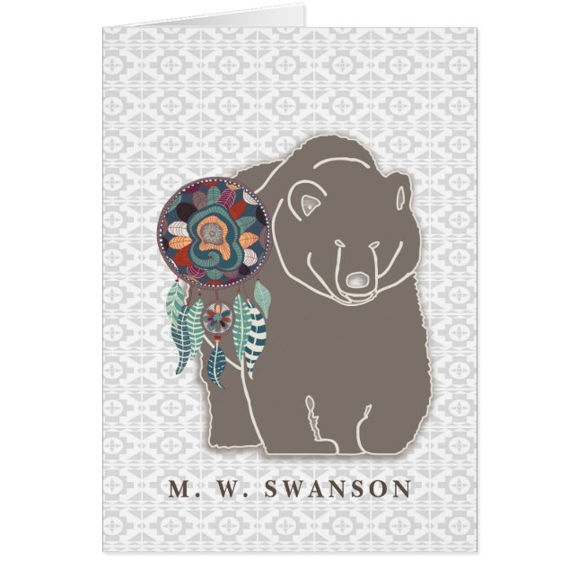 Dream Catcher with Brown Bear Native American (Front)