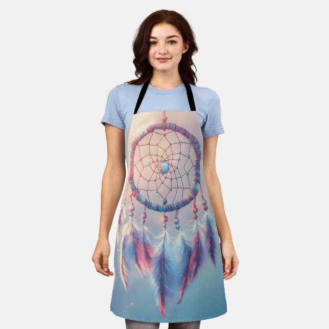 Dream Catcher with Soft Feathers and Beads Apron (Worn)