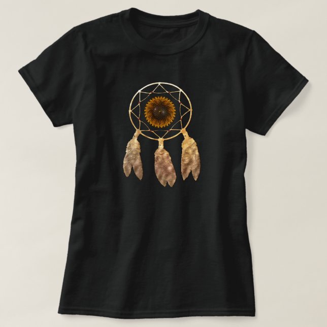Dream Catcher with Sunflower Native American APPAR T-Shirt (Design Front)
