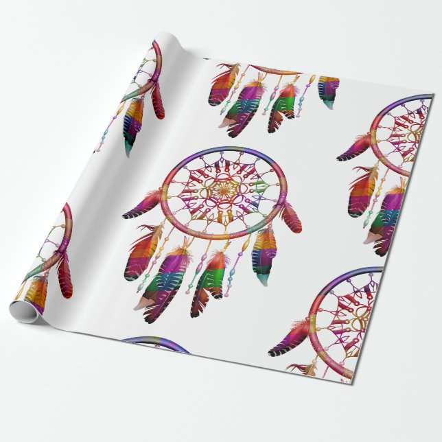 DREAM CATCHER WRAPPING PAPER (Unrolled)
