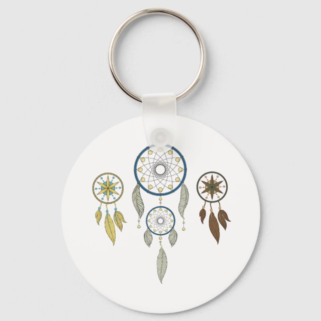 Dream Catchers Background  Keychain (Front)