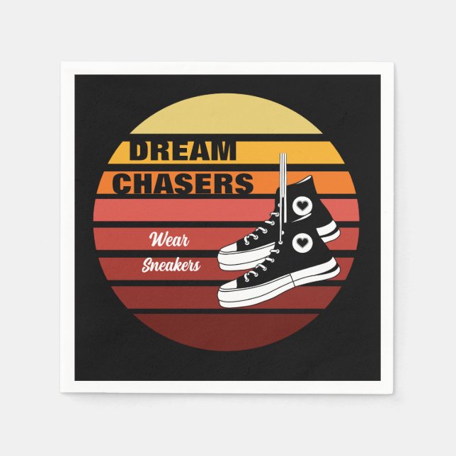 Dream Chasers Wear Sneakers Napkin (Front)
