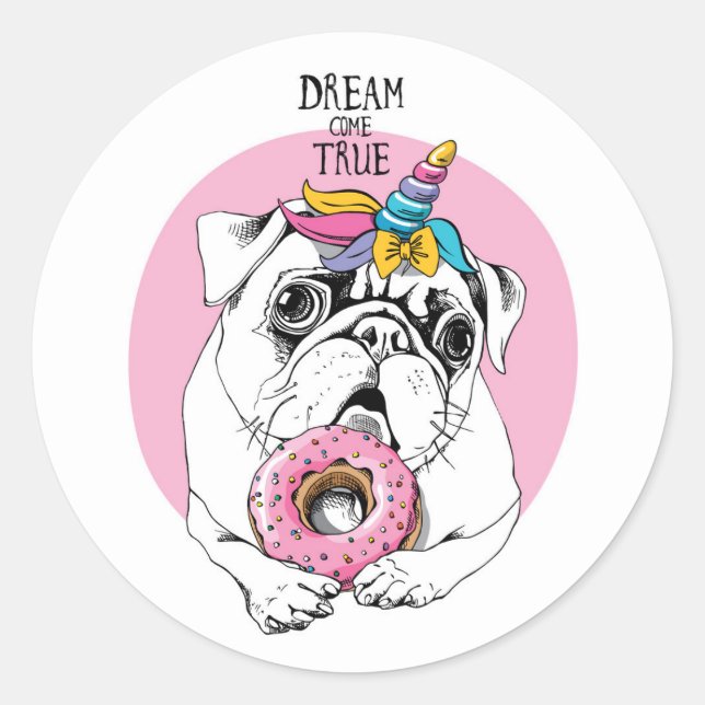 Dream Come True Classic Round Sticker (Front)