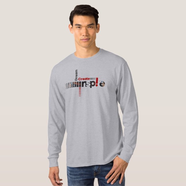 Dream Create Inspire | Men's Long Sleeve T-Shirt (Front Full)